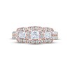 Thumbnail Image 3 of THE LEO Diamond Three-Stone Engagement Ring 1-1/3 ct tw Princess & Round-cut 14K Rose Gold