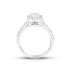 Diamond Engagement Ring 1-1/2 ct tw Radiant & Round-cut 14K White Gold