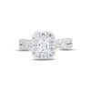 Diamond Engagement Ring 1-1/2 ct tw Radiant & Round-cut 14K White Gold