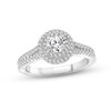 Thumbnail Image 0 of Diamond Halo Engagement Ring 1 ct tw Round-cut 14K White Gold