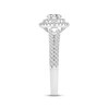 Diamond Halo Engagement Ring 1 ct tw Round-cut 14K White Gold