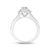 Thumbnail Image 2 of Diamond Halo Engagement Ring 1 ct tw Round-cut 14K White Gold