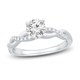 Diamond Engagement Ring 7/8 ct tw Round-cut Platinum