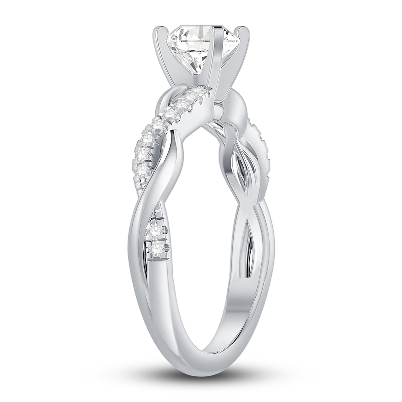 Diamond Engagement Ring 7/8 ct tw Round-cut Platinum