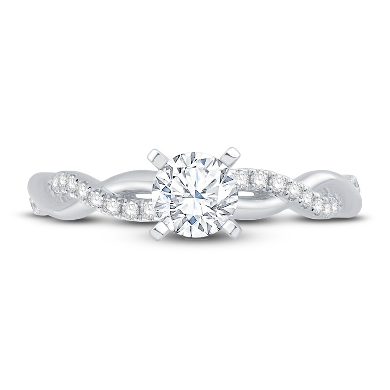 Diamond Engagement Ring 7/8 ct tw Round-cut Platinum