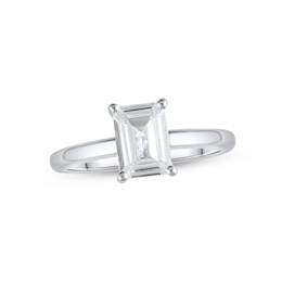 Lab-Created Diamonds by KAY Emerald-Cut Solitaire Engagement Ring 1-1/2 ct tw 14K White Gold (F/SI2)