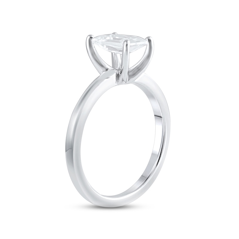 Lab-Created Diamonds by KAY Emerald-Cut Solitaire Engagement Ring 1-1/2 ct tw 14K White Gold (F/SI2)