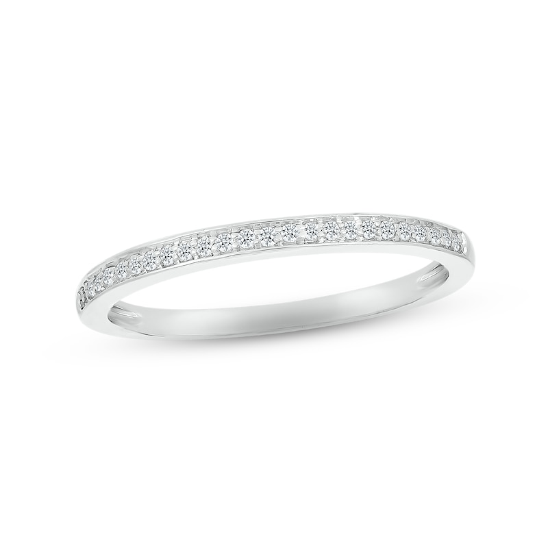 Main Image 4 of Blue Sapphire & Diamond Bridal Set 1/4 ct tw Square & Round-cut 10K White Gold