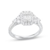 Thumbnail Image 1 of Adore Multi-Diamond Center Engagement Ring 1 ct tw Baguette & Round-cut 14K White Gold