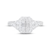 Thumbnail Image 4 of Adore Multi-Diamond Center Engagement Ring 1 ct tw Baguette & Round-cut 14K White Gold