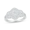 Thumbnail Image 3 of Multi-Diamond Center Bridal Set 1 ct tw Round-cut 10K White Gold
