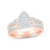 Thumbnail Image 1 of Multi-Diamond Center Bridal Set 1/2 ct tw Round-cut 10K Rose Gold