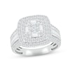 Thumbnail Image 3 of Multi-Diamond Center Bridal Set 1-1/2 ct tw Round & Baguette-cut 10K White Gold