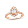 Thumbnail Image 0 of XO from KAY Diamond Halo Engagement Ring 7/8 ct tw Pear & Round-cut 14K Rose Gold