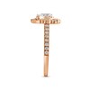 Thumbnail Image 2 of Diamond Halo Engagement Ring 7/8 ct tw Pear & Round-cut 14K Rose Gold
