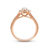 Thumbnail Image 2 of XO from KAY Diamond Halo Engagement Ring 7/8 ct tw Pear & Round-cut 14K Rose Gold