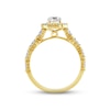 Thumbnail Image 2 of XO from KAY Diamond Halo Engagement Ring 1 ct tw Round-cut 14K Yellow Gold