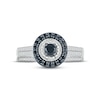 Thumbnail Image 2 of Black & White Diamond Bridal Set 1/2 ct tw Round-cut 10K White Gold