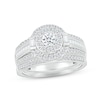 Thumbnail Image 1 of Diamond Bridal Set 1 ct tw Round & Baguette-cut 10K White Gold