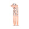 Thumbnail Image 2 of Round-Cut Diamond Cushion Halo Bridal Set 1-1/4 ct tw 14K Rose Gold
