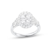 Thumbnail Image 0 of Multi-Diamond Center Engagement Ring 1-1/4 ct tw Round & Baguette-cut 14K White Gold