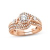 Thumbnail Image 1 of XO from KAY Diamond Bridal Set 5/8 ct tw Round-cut 14K Rose Gold