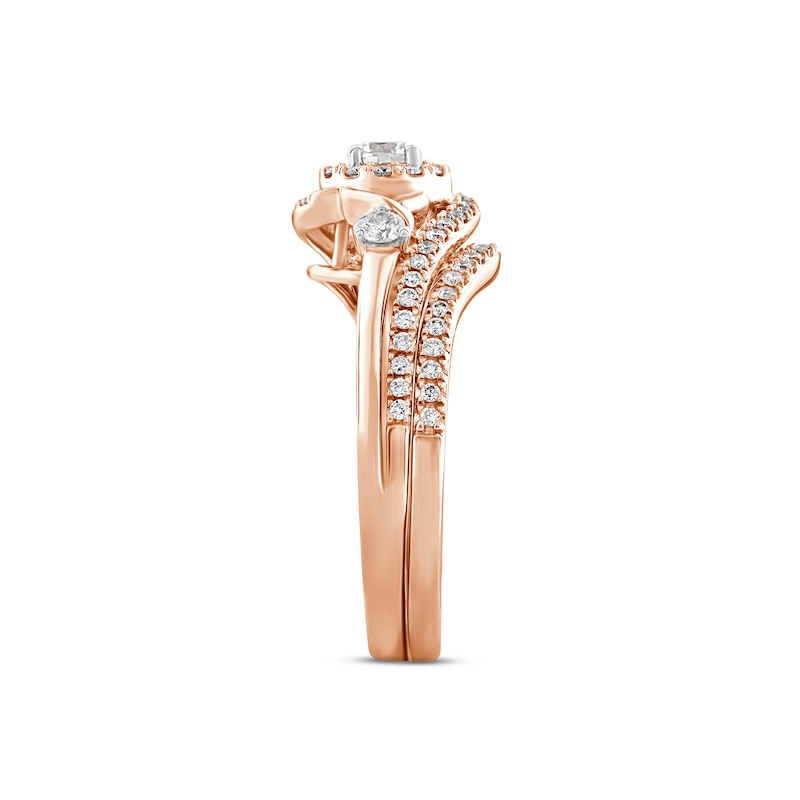 Main Image 2 of XO from KAY Diamond Bridal Set 5/8 ct tw Round-cut 14K Rose Gold
