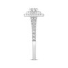 Thumbnail Image 2 of Adore Round-Cut Diamond Double Halo Cushion Engagement Ring 1 ct tw 18K White Gold