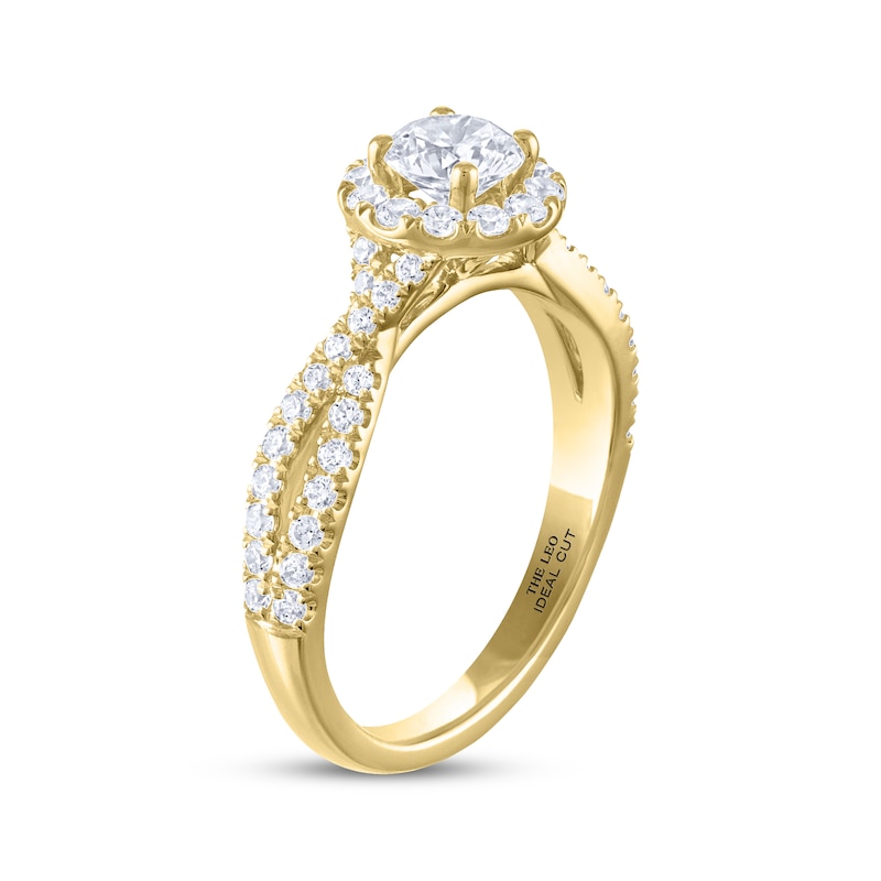 Main Image 2 of THE LEO Ideal Cut Diamond Engagement Ring 1 ct tw 14K Yellow Gold