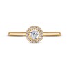 Thumbnail Image 2 of Adrianna Papell Diamond Bezel Engagement Ring 1/6 ct tw Round-cut 14K Yellow Gold