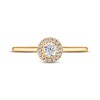 Thumbnail Image 2 of Adrianna Papell Diamond Bezel Engagement Ring 1/6 ct tw Round-cut 14K Yellow Gold