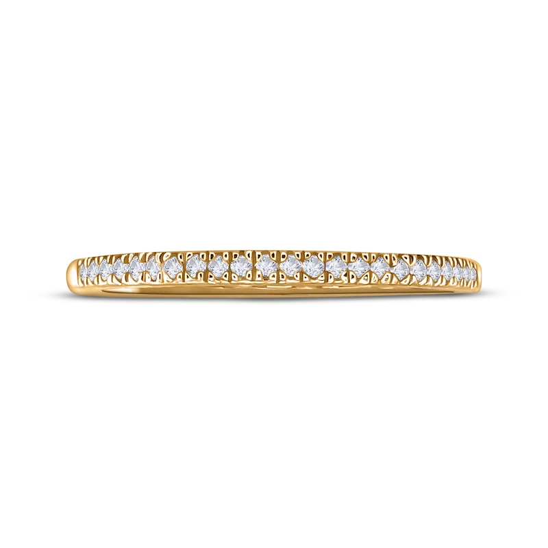 Adrianna Papell Diamond Wedding Band 1/10 ct tw Round-cut 14K Yellow Gold