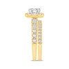 Thumbnail Image 2 of Adore Certified Round-Cut Ideal Diamond Halo Bridal Set 2-1/5 ct tw 14K Two-Tone Gold