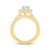 Thumbnail Image 3 of Adore Certified Round-Cut Ideal Diamond Halo Bridal Set 2-1/5 ct tw 14K Two-Tone Gold