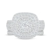 Thumbnail Image 2 of Multi-Diamond Center Cushion Frame Bridal Set 1-1/2 ct tw 10K White Gold