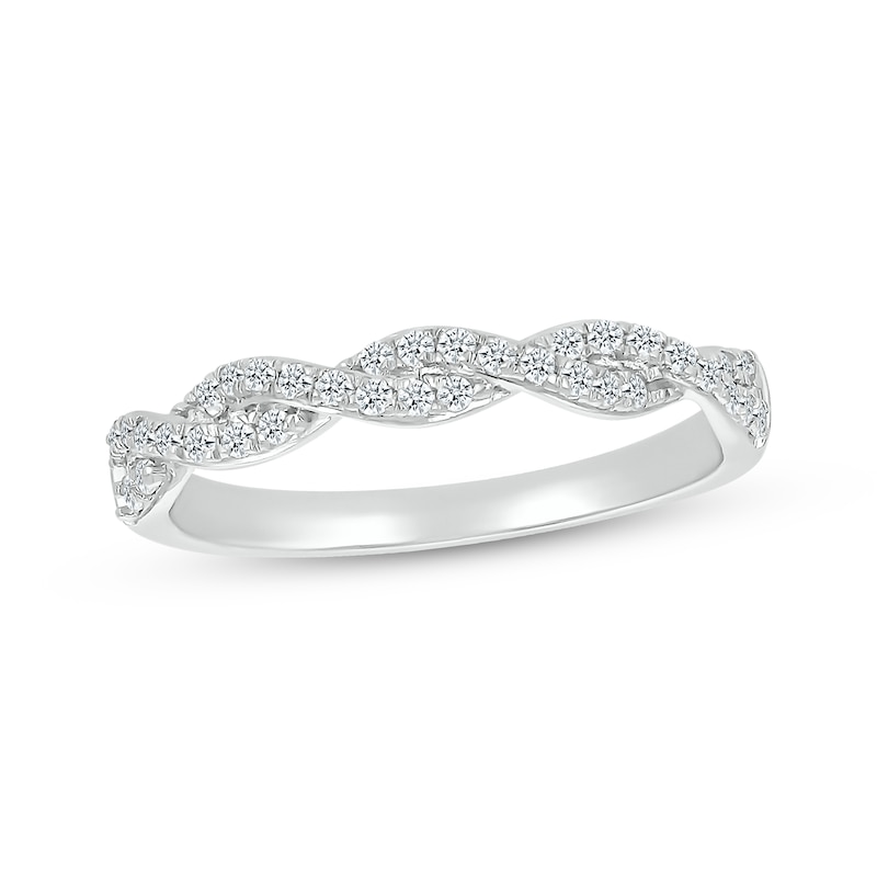Main Image 4 of Multi-Diamond Center Heart Twist Bridal Set 1-1/5 ct tw 10K White Gold