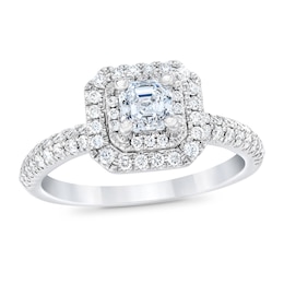 Royal Asscher Dorothea Diamond Engagement Ring 1 ct tw Asscher-cut 14K White Gold