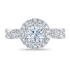 Thumbnail Image 3 of Royal Asscher Madeleine Diamond Engagement Ring 1 ct tw Round 14K White Gold