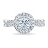 Thumbnail Image 2 of Royal Asscher Madeleine Diamond Engagement Ring 1 ct tw Round 14K White Gold