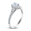 Thumbnail Image 1 of Royal Asscher Diamond Engagement Ring 1 ct tw Round 14K White Gold