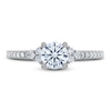 Thumbnail Image 2 of Royal Asscher Diamond Engagement Ring 1 ct tw Round 14K White Gold