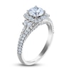 Thumbnail Image 1 of Royal Asscher Diamond Engagement Ring 1-5/8 ct tw Round 14K White Gold