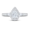 Thumbnail Image 2 of Royal Asscher Diamond Engagement Ring 1-1/4 ct tw Pear-shaped, Round & Baguette-cut 14K White Gold