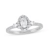 Thumbnail Image 1 of Adore Multi-Shape Oval, Round & Pear Shaped Diamond Halo Engagement Ring 1 ct tw 14K White Gold