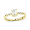 Thumbnail Image 1 of Adore Emerald & Round-Cut Diamond Engagement Ring 1/2 ct tw 14K Yellow Gold