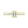 Thumbnail Image 3 of Adore Emerald & Round-Cut Diamond Engagement Ring 1/2 ct tw 14K Yellow Gold