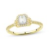 Thumbnail Image 1 of Adore Emerald & Round-Cut Diamond Halo Engagement Ring 1/2 ct tw 14K Yellow Gold