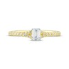 Thumbnail Image 3 of Adore Emerald & Round-Cut Diamond Engagement Ring 1/2 ct tw 14K Yellow Gold
