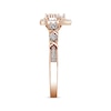 Thumbnail Image 1 of XO from KAY Round-Cut Multi-Diamond Center Pear-Shaped Engagement Ring 5/8 ct tw 14K Rose Gold