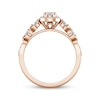 Thumbnail Image 2 of XO from KAY Round-Cut Multi-Diamond Center Pear-Shaped Engagement Ring 5/8 ct tw 14K Rose Gold